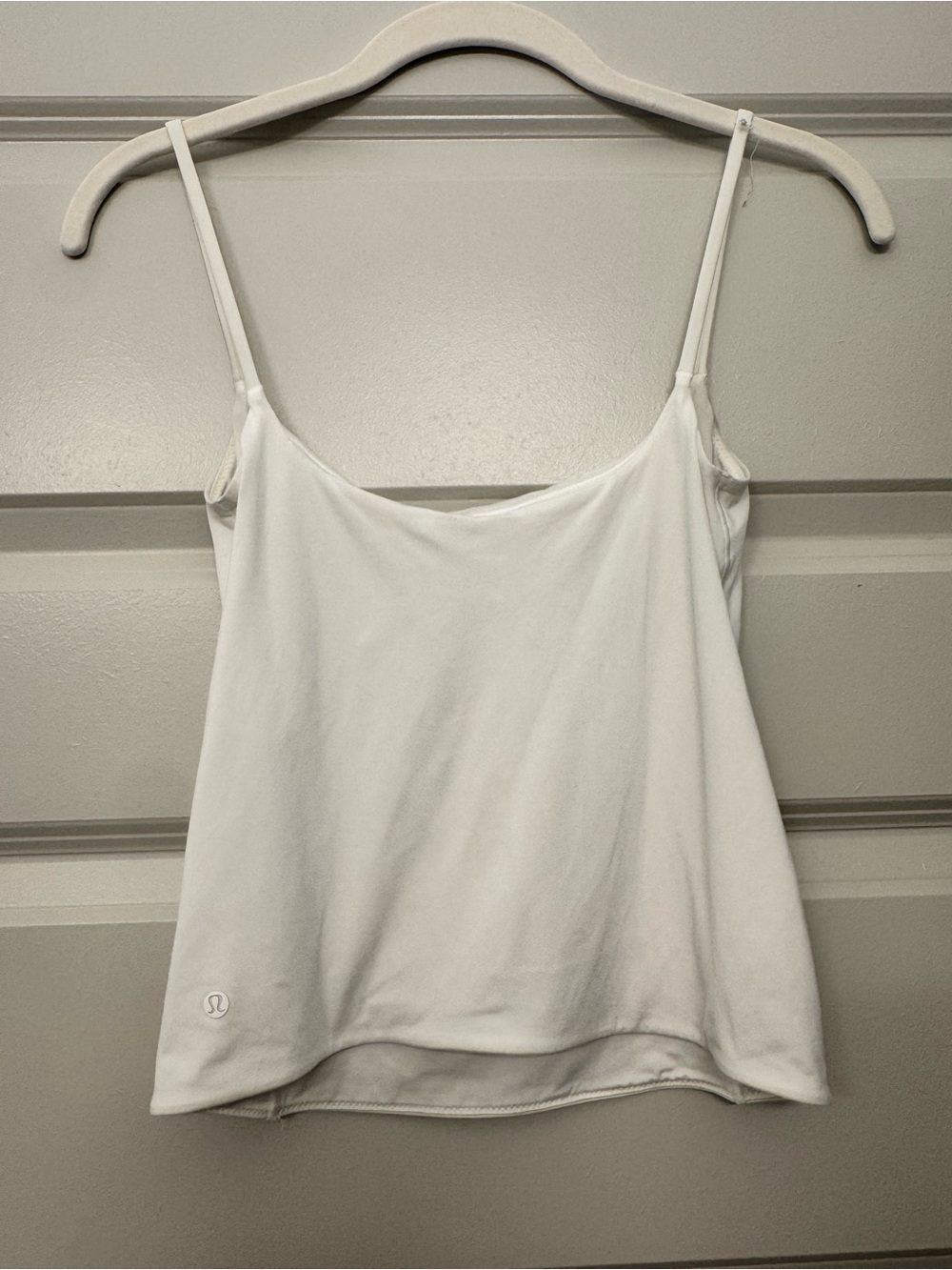 Lululemon Athletica White Adjustable-Strap Tank Top